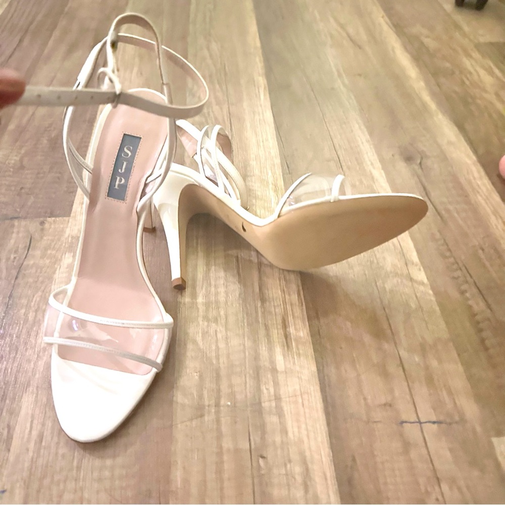 White clear straps size 39.5